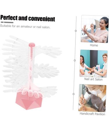 minkissy Spiral Nail Color Display Stand Nail Display Stand Holder Spiral Nail Practice Holder Nail Sample Sticks Nail Practice Stand Nail Tips Display Stand Decorate Acrylic Modeling 6.2x6.2cm Pink - Buy Online on GoSupps.com