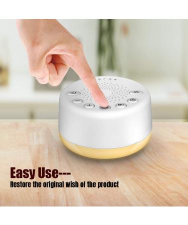 Easysleep White Noise Machine with 25 Soothing Sounds, Night Lights, Memory Function - 32 Levels of Volume, 5 Sleep Timer - AC/USB Powered for Relaxation - Buy Online on GoSupps.com