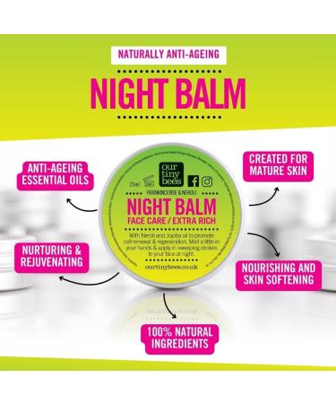 Frankincense and Neroli Face Balm |100% Natural Balm | Deeply Moisturising & Replenishing Night cream. By Our Tiny Bees Skincare 27ml. Frankincense Oil for Skin Natural skincare - Buy Online on GoSupps.com