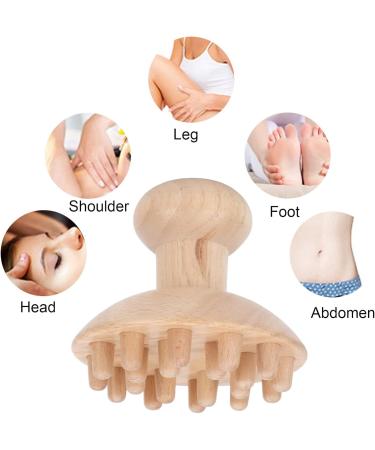 Wooden Mushroom Massager | Acupoint Massager for Muscle Relief | Ideal for Neck & Waist | Perfect for Men & Women - Shop Internationally! - Buy Online on GoSupps.com