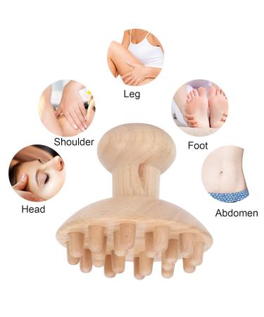 Holz Therapy Mushroom Wood Massage Device | Sieremic Full-Body Trigger Point Massager | Portable Acupuncture Tool for Neck & Waist Relief | International Shipping Available - Buy Online on GoSupps.com