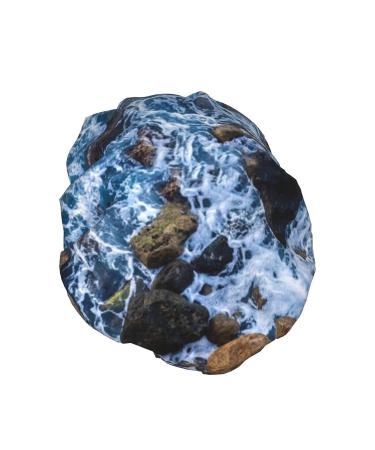 Stylish Sea Stones Printed Waterproof Shower Cap Fits All Head Sizes and Hair Textures for Women - Buy Online on GoSupps.com