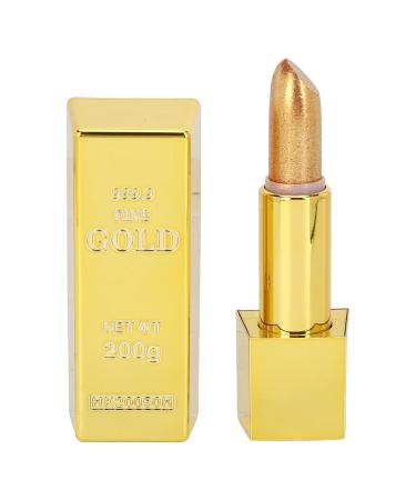 Naroote Gold Lipstick | Waterproof Glitter Lip Gloss | Long Lasting High Pigment Lip Makeup for Women - 3.5g - Buy Online on GoSupps.com