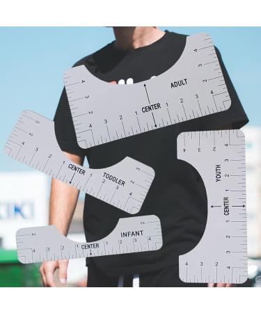 T-Shirt Alignment Tool Acrylic Ruler Guide for Vinyl & HTV Designs (Style B- 4PCS) - Buy Online on GoSupps.com