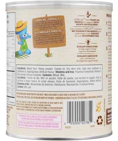 CERELAC Honey & Wheat With Milk Baby Cereal Source of Iron & Essential Nutrients Vegetarian No Additives Halal Correct Recyclable Canister Resealable 400g - Buy Online on GoSupps.com