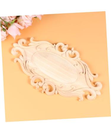 GRIRIW Door Appliques 1pc Onlay Applique Decor Walls Carved Ornamental Wood Frames Wood Applique Dressing Table Modeling - Buy Online on GoSupps.com