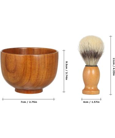 Layhou Beard Shaving Cream Bowl | Premium Wooden Shaving Soap Cup with Foam Brush for Men - International Shipping - Buy Online on GoSupps.com