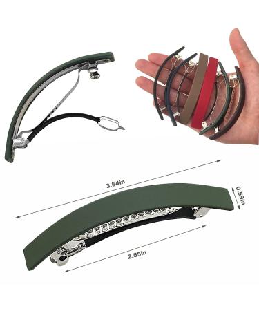 Matte Stylish Curved Hair Claw Clips - Non Slip French Barrettes Styling Accessories for Women - 6 Pack - Buy Online on GoSupps.com