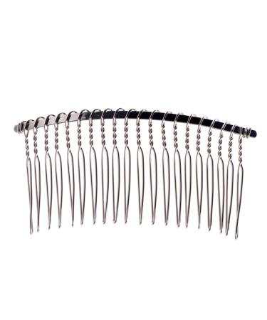 XISAOK Bridal Wedding Veil Combs DIY Metal Wire Hair Clip Combs with 20 Teeth Bridal Hair Accessories 8cmx3.8cm