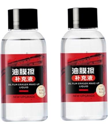 2Pcs Glass Oil Film Remover 50ml Quick-Cleaning Car Glass Oil Film Cleaner Oil Film Remover for Car Window to Improves Clarity Stain Remover for Car Oil Film Cleaning Brush - Buy Online on GoSupps.com