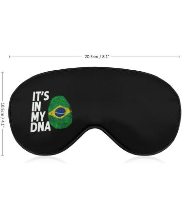 Shop It s in My DNA Brazil Flag Soft Sleep Mask | Adjustable Eye Mask Cover for Effective Shading | Fun Blindfold for Women & Men - Buy Online on GoSupps.com