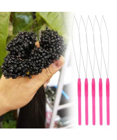 Lightweight Pulling Loop Needle Set - 5pcs 9.5cm & 12.3cm Hook Tool for Hair Extensions (Blue) - International Shipping Available - Buy Online on GoSupps.com