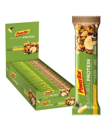 Powerbar Natural Protein Banana Chocolate 24x40g - Vegan Protein Bar + Natural Ingredients