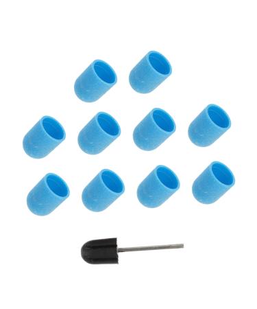 FRCOLOR Drill Nail Sand Cap nail art polishing caps manicure ceramic nail drill bit drill bits for nails 180 Grit Electric Nail Drill nail drill buffer bit nail art kit Pedicure Nails