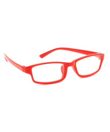 4Sold slim women men reading glasses +0.50 +0.75 +1.5 +2.0 +2.5 blue filter glasses Blue light and UV protective glasses screen glasses Advanced gamers gaming gaming computer glasses red 1.0 x x x
