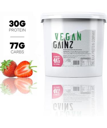 The Bulk Protein Company Vegan Gainz - Plant Based Weight Gainer Protein Powder - 32 Servings, 30g Protein - Strawberry Flavor - Buy Online on GoSupps.com