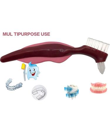 YOLIGAN Premium 2-Part Toothbrush - Hard Prosthesis & Portable Double-Side Cleaning Brush with Multi-Layered Bristles for Optimal Oral Care - Buy Online on GoSupps.com