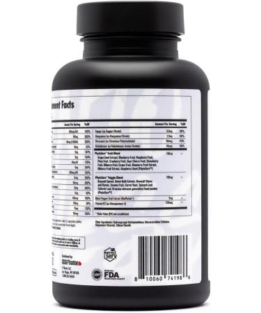 Sculpt Nation by V Shred Multivitamin - Daily Multivitamin for Women and Men with Zinc Vitamin C and Copper Nutritional Support with One Serving of Fruit and Veggies - 60 Capsules - Buy Online on GoSupps.com
