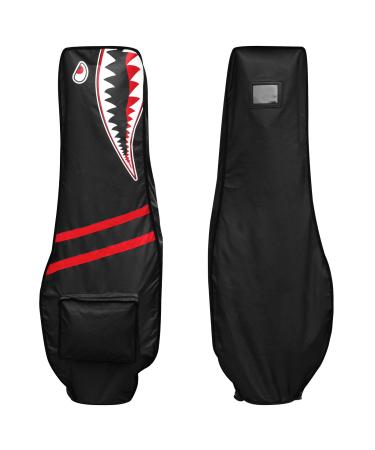 Golf Bag Rain Covers Golf Rain Bag Dustproof Waterproof Foldable Golf Protection Accessories Multi Color with Shark Design Black