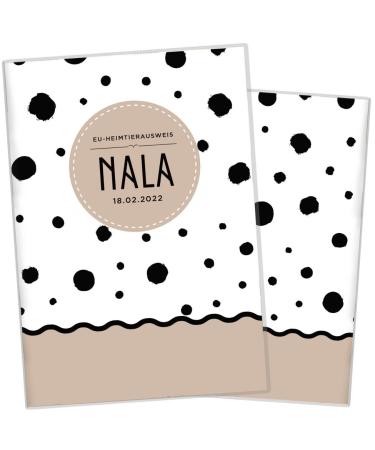 Wilhelm Fell case for the EU pet ID card for animals I personalized with names or date of birth i personal gift idea for pet owners I protective cover for the pet ID (NALA)