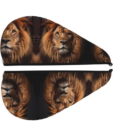 Super Absorbent Lion's Gaze Dry Hair Cap for Women - Quick Dry Elastic Wrap for Long Thick Hair - Buy Online on GoSupps.com