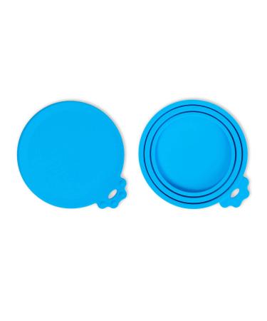 SACRONS Can Covers Universal Silicone Can Lids for Pet Food Cans Fits Most Standard Size Dog and Cat Can Tops BPA Free Deep Blue/Deep Blue
