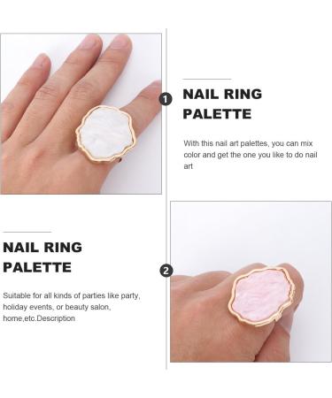 Palettes Annulaires pour Vernis Ongles 2 Pi ces Effet Coquillage Marbr Plateaux de M lange en Plastique Accessoires pour D coration Salon Manucure - Buy Online on GoSupps.com