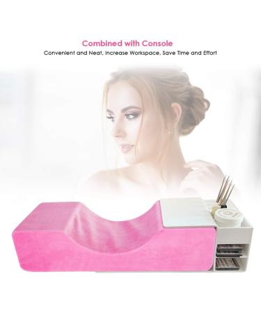 Qinhum U Shape Eyelash Extension Pillow - Ergonomic Memory Foam Neck Support Tool for Beauty Salons - Anti-Slip Headrest - Pink - Buy Online on GoSupps.com