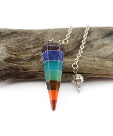 Reiki Energy Healing Crystal Point Dowsing Pendulum Dowser With 7 Chakra Type - Buy Online on GoSupps.com