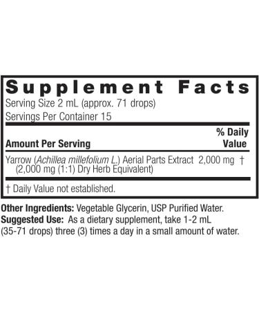 Bloomingdale IL 60108 Naturals Answer YarrowAeriial Parts 2000 mg Alcoholfree Glutenfree 30 ml - Buy Online on GoSupps.com