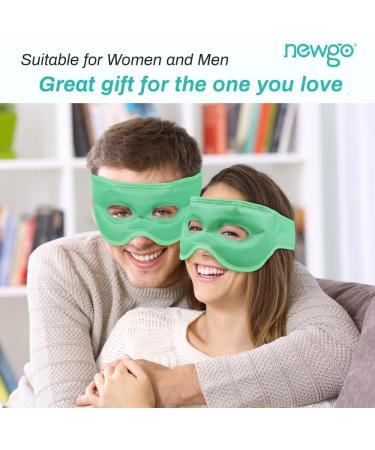 NEWGO Cold Eye Mask - Hot Cold Therapy for Puffy Eyes, Migraine & Sinus Pain (Light Green) - Buy Online on GoSupps.com
