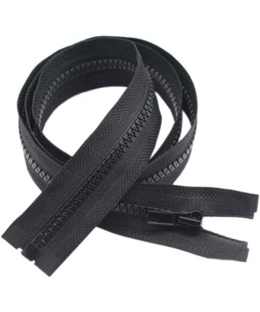YaHoGa 30 Inch Separating Jacket Zippers - Black Molded Plastic - 2 Pack | Sewing Coats, Jackets - Bulk Zipper Supplies - Buy Online on GoSupps.com