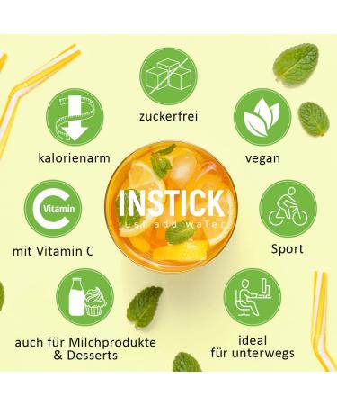 Intick Sugar-Free Instant Peach Drink - Vegan Low-Calorie Powder | 18L Pack with Vitamin C - Buy Online on GoSupps.com