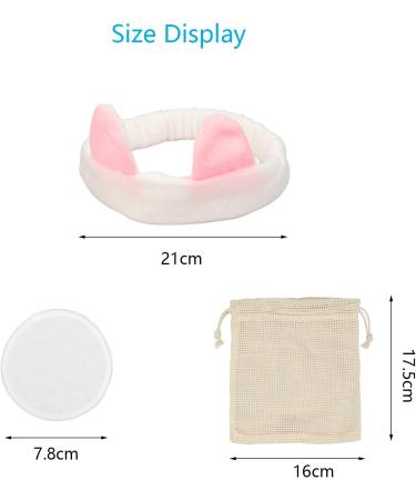 CINVEED 22 Makeup Removal Pads - Washable & Reusable Bamboo Fiber Wipes with Laundry Bag | Eco-Friendly Facial Cleansing for Women - Buy Online on GoSupps.com