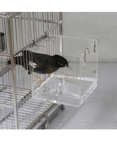 NEWCOMDIGI Bird Bathtub: Cage Accessory for Parakeet, Parrots, Sun Conure, Cockatiel - 1 Piece Canary Bath Inside Cage with Hook - Buy Online on GoSupps.com