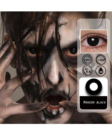 Shop Colored Contact Lenses for Halloween - Soft Red & Black Includes Case & Tweezers | 1 Month Supply - Buy Online on GoSupps.com