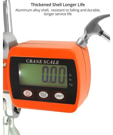 QWORK Digital Hanging Scale 500kg - Aluminum Crane Scale for Wharf Weighing Steel & Fishing - Buy Online on GoSupps.com
