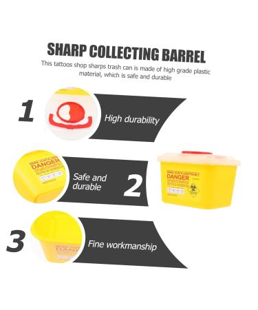 Minkissy Recycling Box for Sharp Needles & Blades - Waste Disposal Container for Syringes & Razors - Safe Easy Storage Solution - Buy Online on GoSupps.com