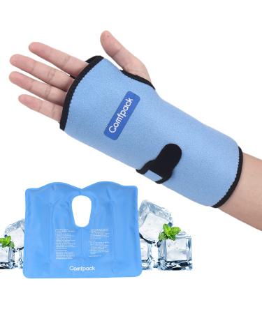 Comfpack Wrist Ice Pack for Carpal Tunnel Reusable Hot Cold Therapy Hand Ice Pack Wrap Wrist Ice Brace for Hand Surgery Rheumatoid Tendinitis Swelling Injuries Pain Relief