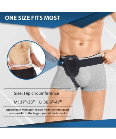 Buy Hilph Inguinal Hernia Belt for Men & Women - Flexible Support with Removable Compression & Gel Cooling Pads for Pain Relief - Buy Online on GoSupps.com