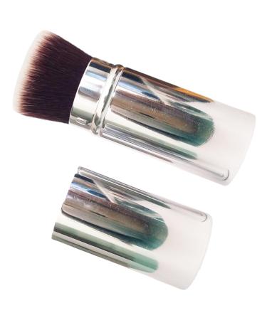 minkissy Retractable Makeup with Cover Cosmetic Applicator Foundation Brush Retractable Blush Brush Makeup Tool Retractable Powder Brush Makeup Supplies Artificial Fiber Telescopic