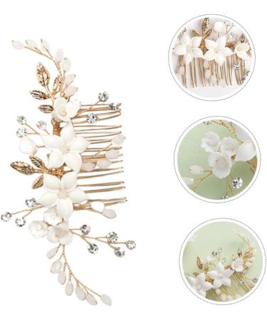 Didiseaon Bridal Headwear Flower Hair Comb Hair Side Comb for Women Comb Clips for Hair Decorative Hair Combs Side Comb for Hair Bride Headpiece Bridal Hair Accessory Bridal Hair Clips - Buy Online on GoSupps.com