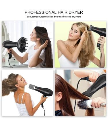 Professional Ionic Hair Dryer 1875W - Salon Quality Compact Blow Dryer with Diffuser Comb & Nozzles - Fast Drying 2 Speed & 3 Heat Settings - Perfect for Home Salon - Buy Online on GoSupps.com