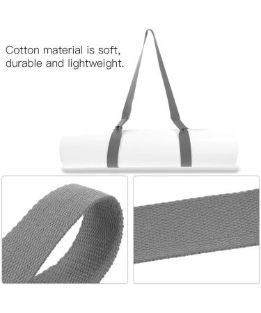Weiyiroty Portable Yoga Mat Strap - Adjustable Soft Sling for Fitness | Stretch Belt for All Mats (Gray) - Buy Online on GoSupps.com