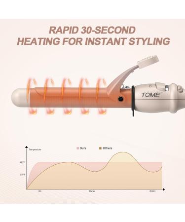 1 Inch Ceramic Curling Wand - Adjustable Temperature Dual Voltage Hair Styling Tool for All Hair Types | Curling Iron Glove Included - Buy Online on GoSupps.com