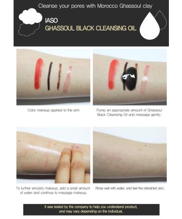 Buy IASO Ghassoul Black Cleansing Oil 7.76oz | Remove Blackheads & Makeup | Best Cleansing Oil for Face - Buy Online on GoSupps.com