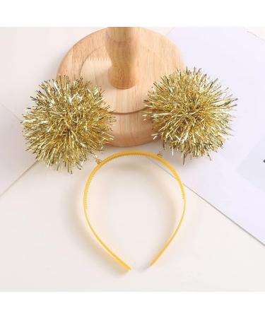 TQUXNGA Festival Christmas Women Students Carnival Hairband Shinning Bouncing Shape Headbands Tinsel Party Hair Hoop Gold - Buy Online on GoSupps.com