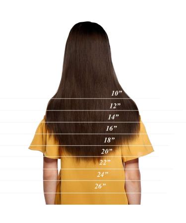 Clip In Hair Extensions - Remy Human Hair Double Thick Dark Brown #2 (16 40cm 40g) - Real Hairpiece for Effortless Volume - Buy Online on GoSupps.com