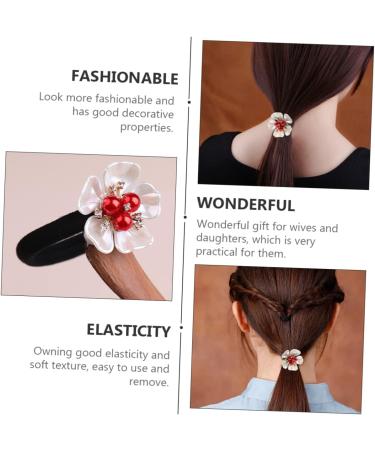 Beatifufu Hair Accessories Hair Rope Flowers Ponytail Holder Flower Hair Tie Multi- Premium Hair Scrunchies Women Hair Scrunchie Miss Synthetic Shell Flower Resin Jiangnan Christmas - Buy Online on GoSupps.com