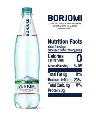 Buy Borjomi Sparkling Natural Mineral Water - 25.3 Fl Oz Plastic Bottles (Pack of 6) | International Shipping Available - Buy Online on GoSupps.com